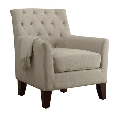 Popel 29.5'' Wide Tufted Linen Armchair - Image 0