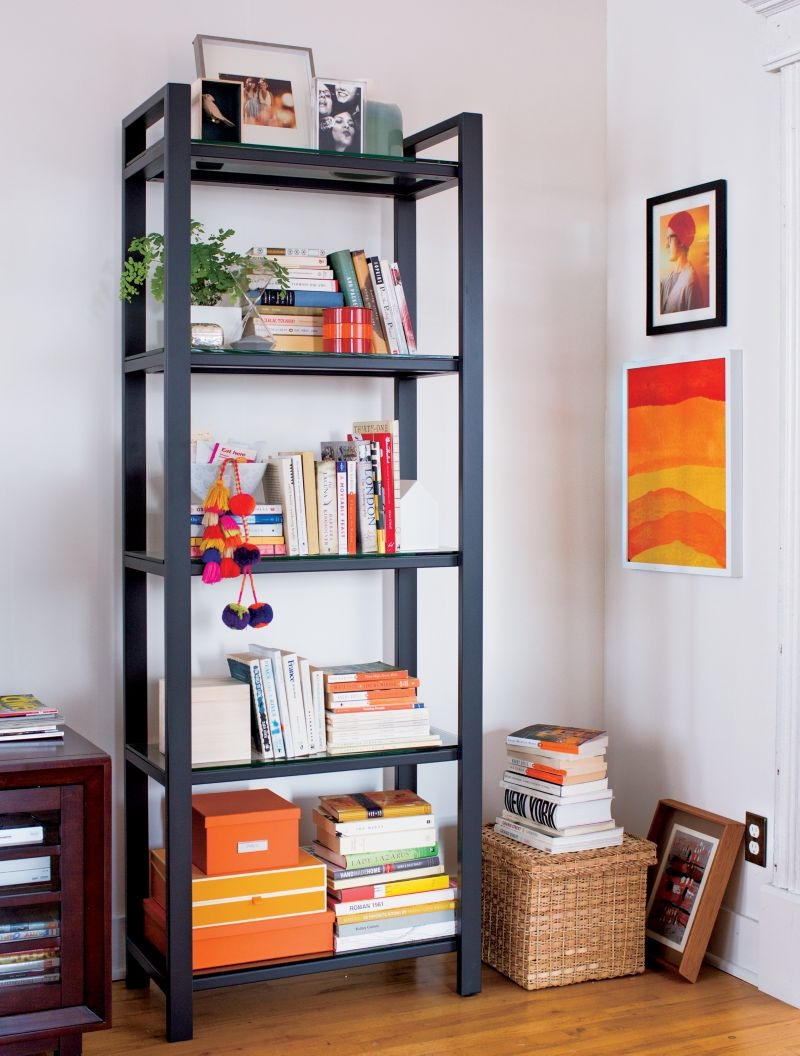 Pilsen Graphite Bookcase with Glass Shelves - Image 1