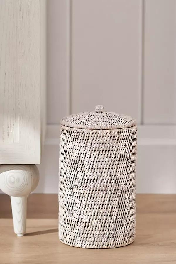 Handwoven Rattan Double Toilet Paper Roll Holder - Image 0