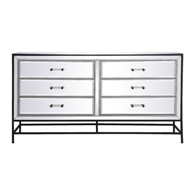 Shirley 6 Drawer Mirrored Accent Chest - Image 0