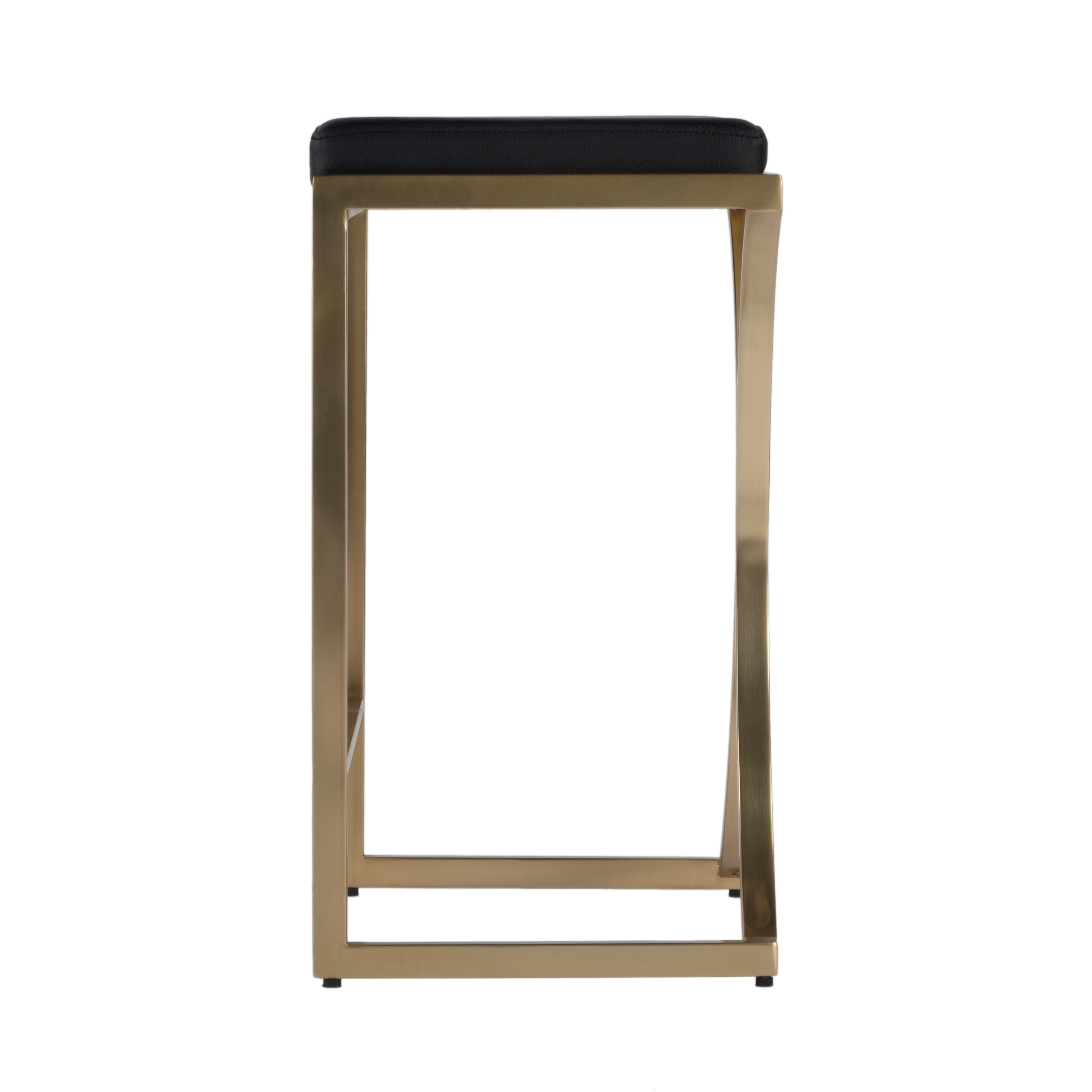 Natalya Black Leather Counter Stool - Image 2