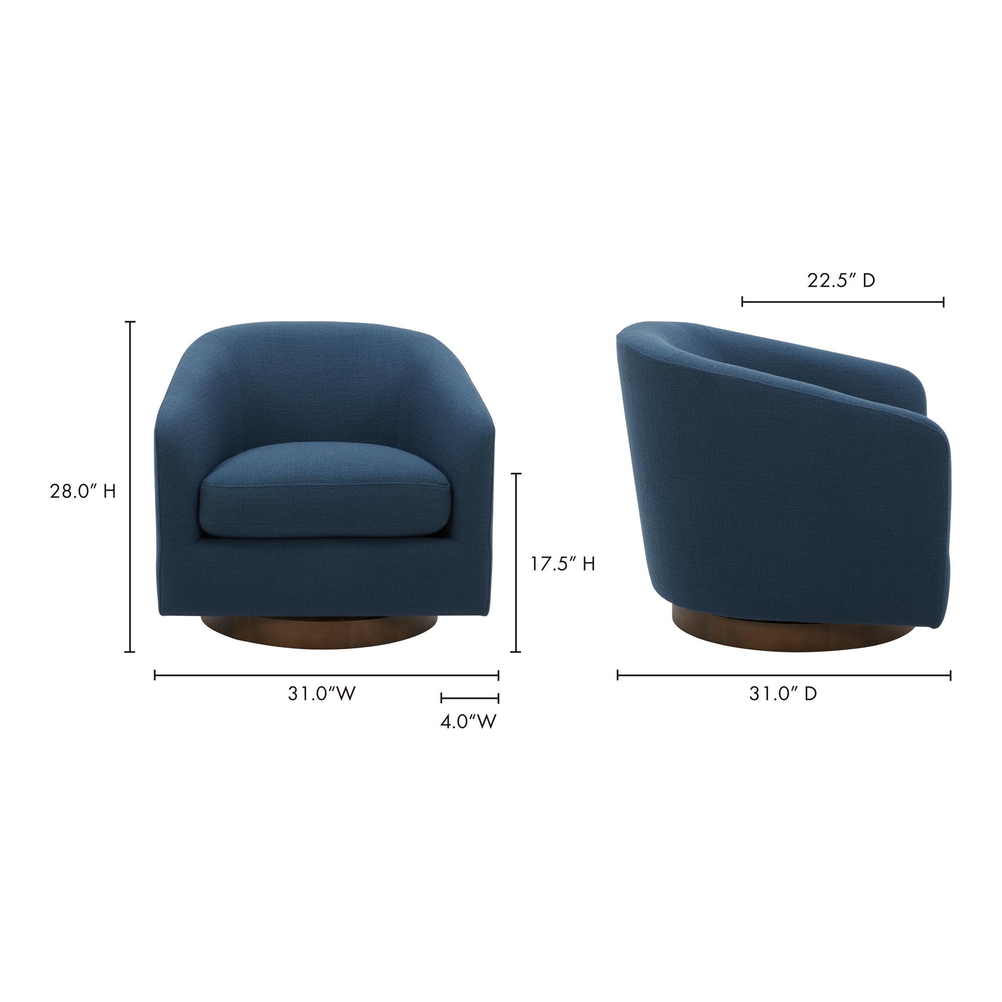 Oscy Swivel Chair Dark Atlantic Blue - Image 12