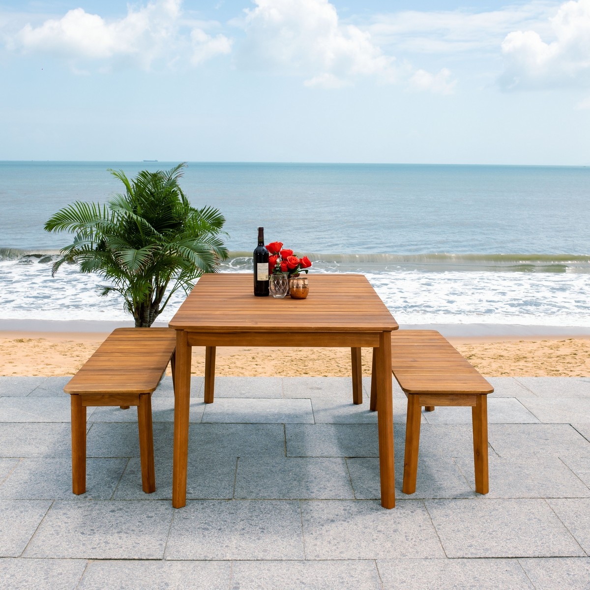Europa Dining Set - Natural - Safavieh - Image 9