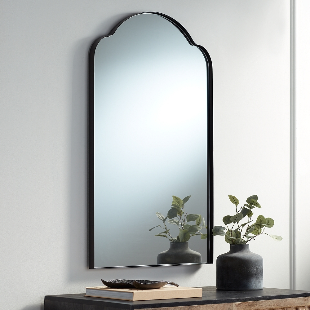 Harlan Oil-Rubbed Bronze 22" x 36" Arch Top Wall Mirror - Image 0