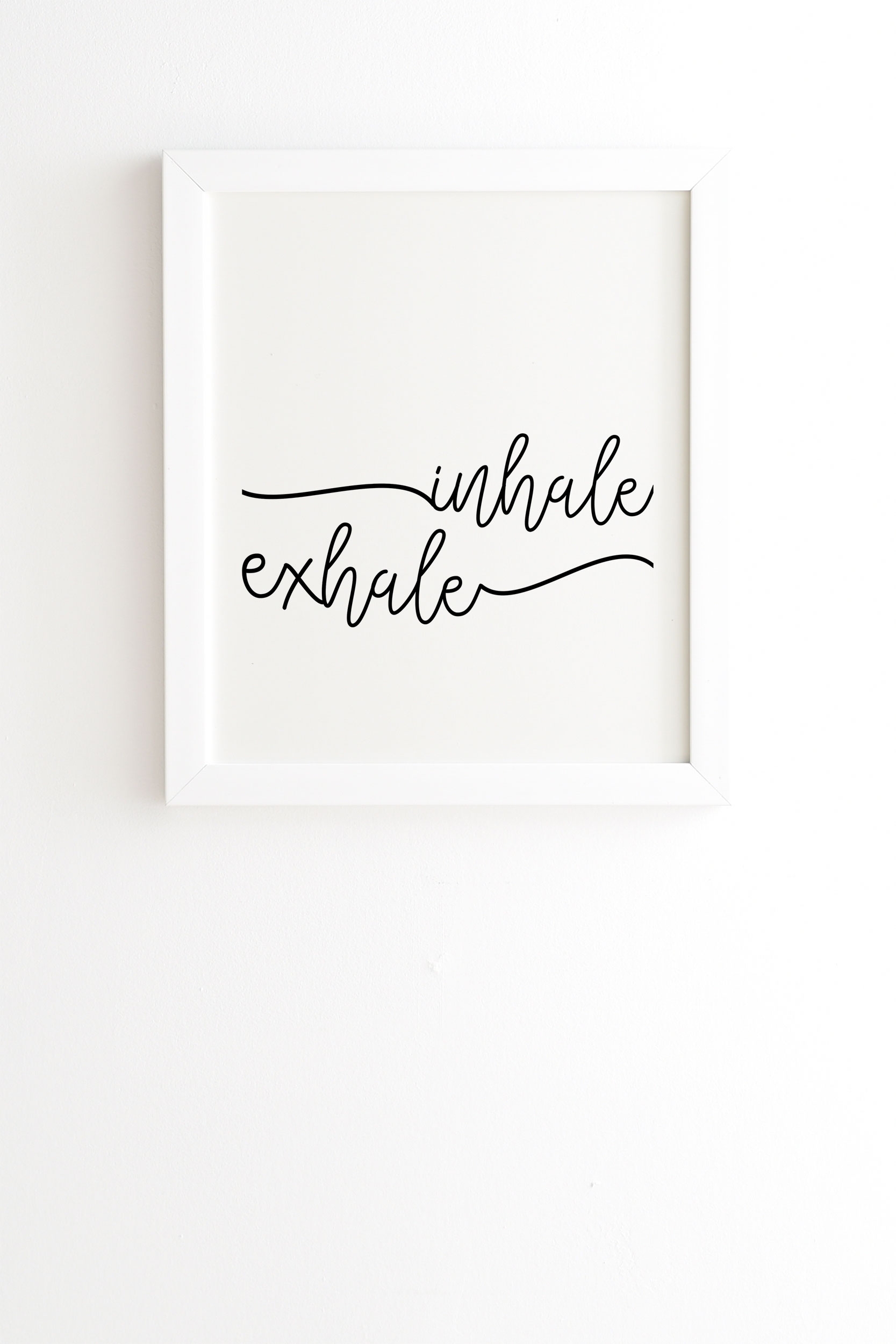 Inhale X Exhale by Sisi and Seb - Framed Wall Art Basic White 14" x 16.5" - Image 0