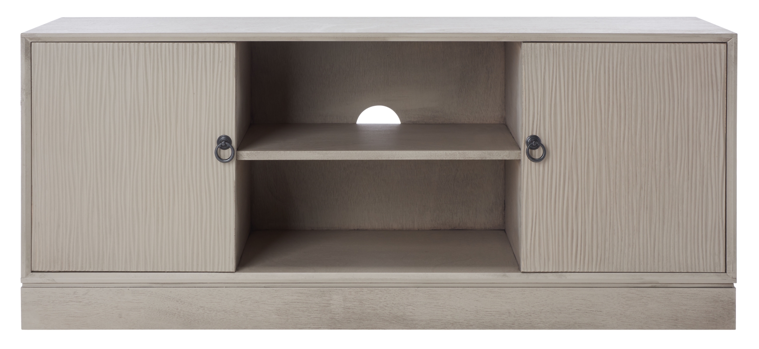 Aliyah 2 Door 1 Shelf Media Stand - Greige - Safavieh - Image 0