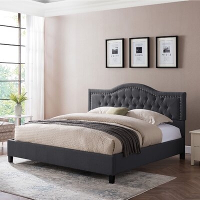 Amarrah King Tufted Upholstered Low Profile Bed - Image 0