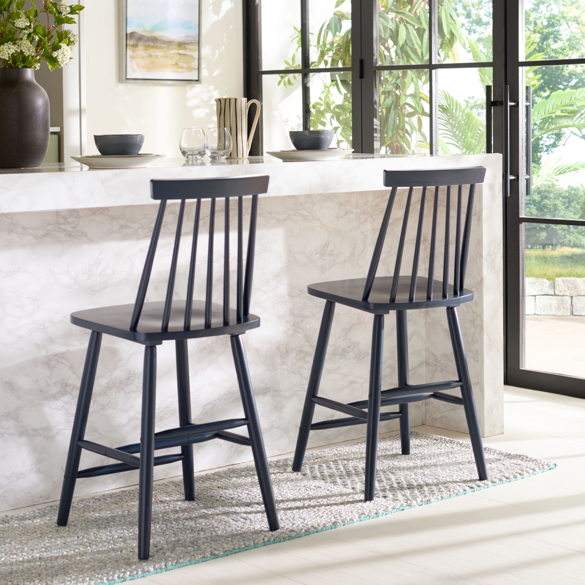 Beaufort Counter Stool - Navy - Image 1