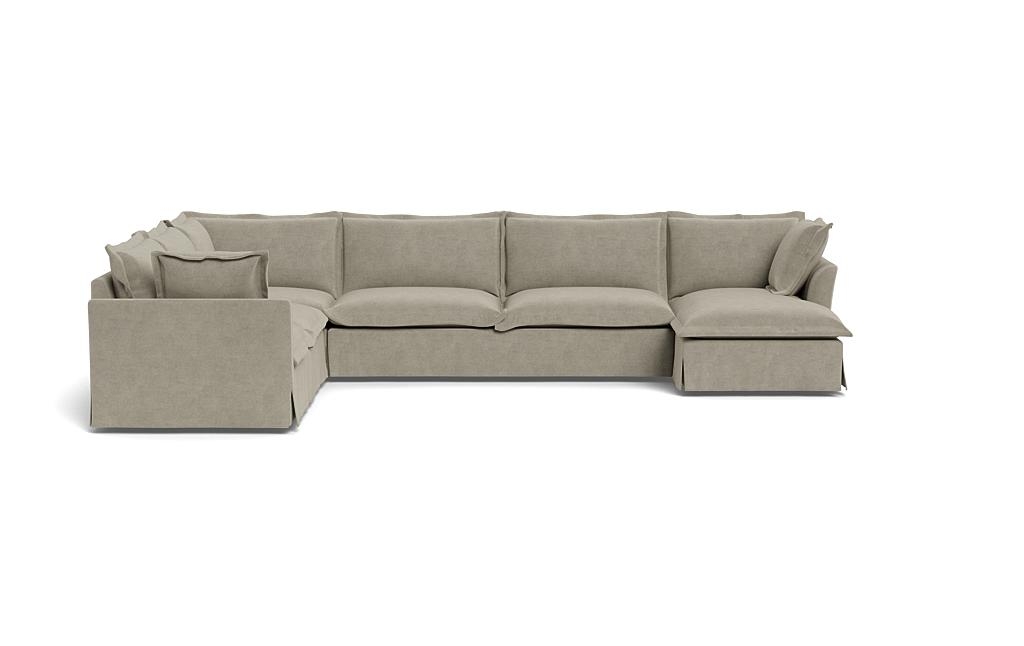 Skylar Slipcovered 4-Piece (5-Seat) Corner Sectional Sofa with Right Chaise - Image 0