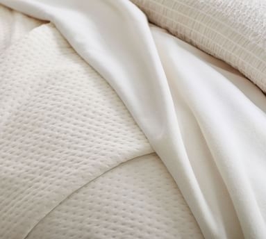 Reversible Knit Cotton Blanket, Full/Queen, White - Image 5