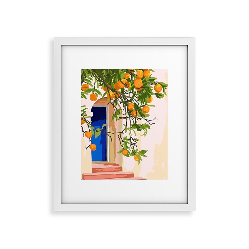 Go With All Your Heart by 83 Oranges - Framed Art Print Modern White 24" x 36" - Image 0