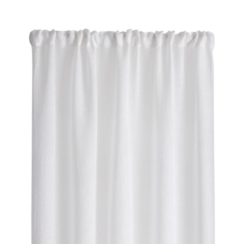 White Linen Sheer 52"x120" Curtain Panel - Image 7