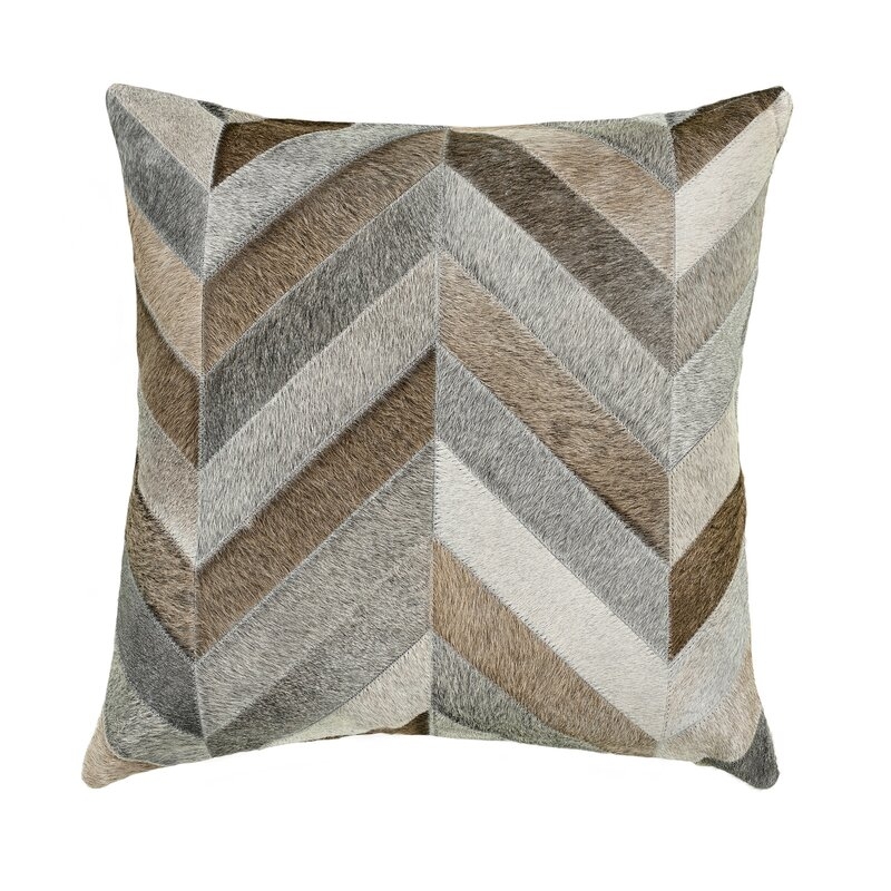 Saddlemans Gris Square Pillow Cover & Insert - Image 0