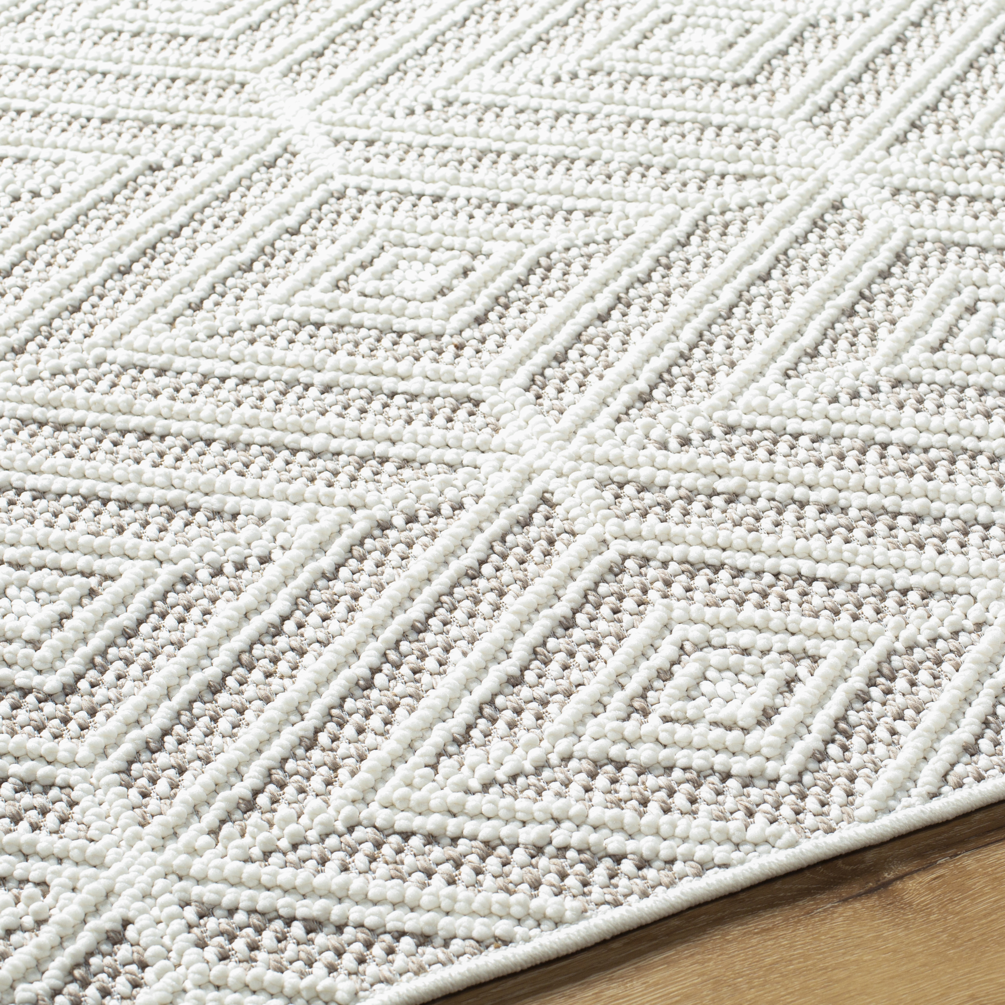 Livabliss Bouclair Beige Indoor 5'3" x 7' Machine Woven Rug - Image 3