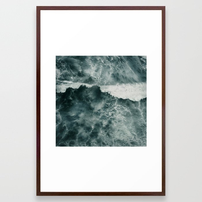 Ocean Wave Framed Art Print by Dorit Fuhg - Conservation Walnut - Large 24" x 36"-26x38 - Image 0