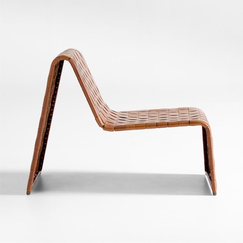 Saddle Leather Accent Chair - Image 4