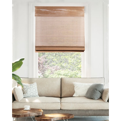 Bamboo Semi-Sheer Roman Shade - Image 0