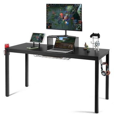 Ergonomic Gaming Desk With Monitor Shelf-55" - Image 0