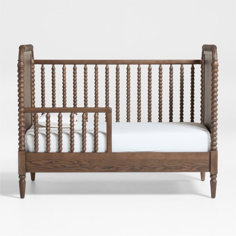 Jenny Lind Deep Brown Wood Spindle Toddler Bed Rail - Image 1