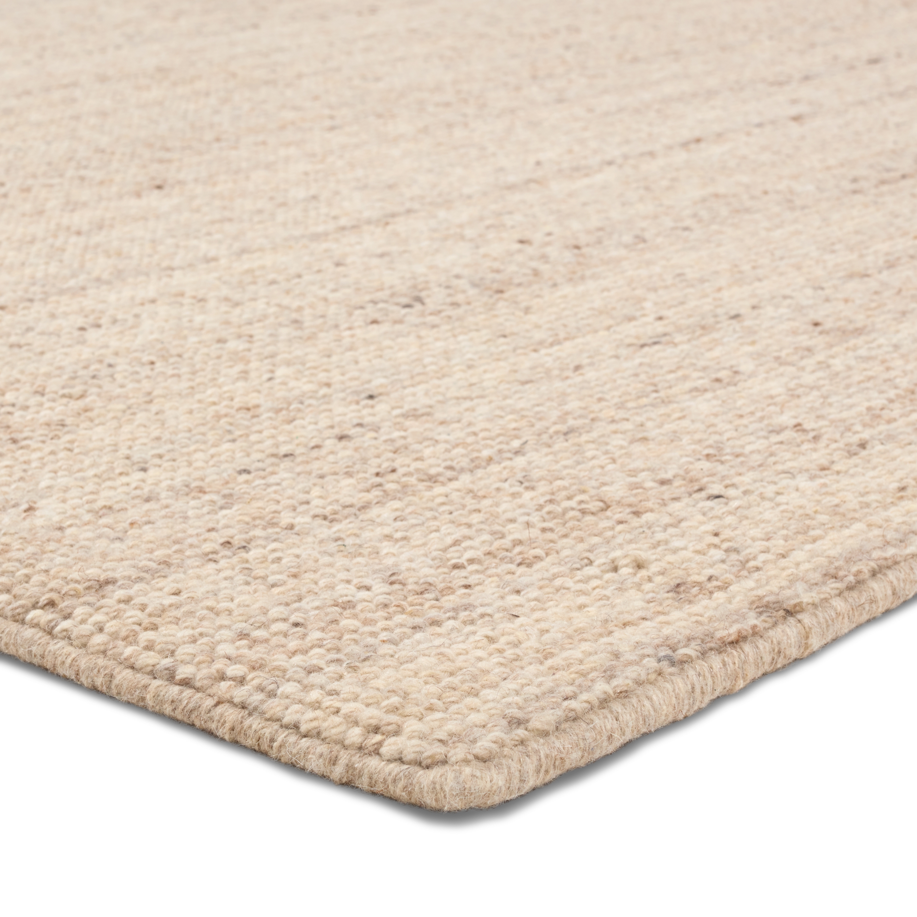 Mere RNE01 Handmade Solid Tan Area Rug (7'9"x9'9") - Image 1