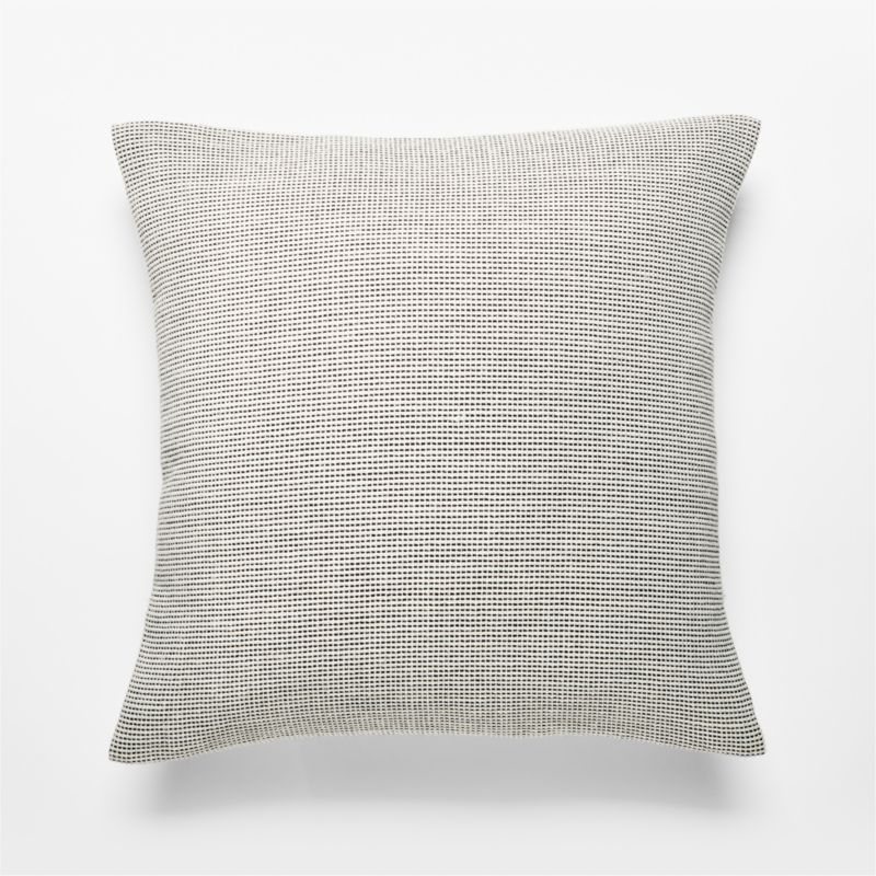 18" Check Cloud Wool Pillow with Down-Alternative Insert - Image 2