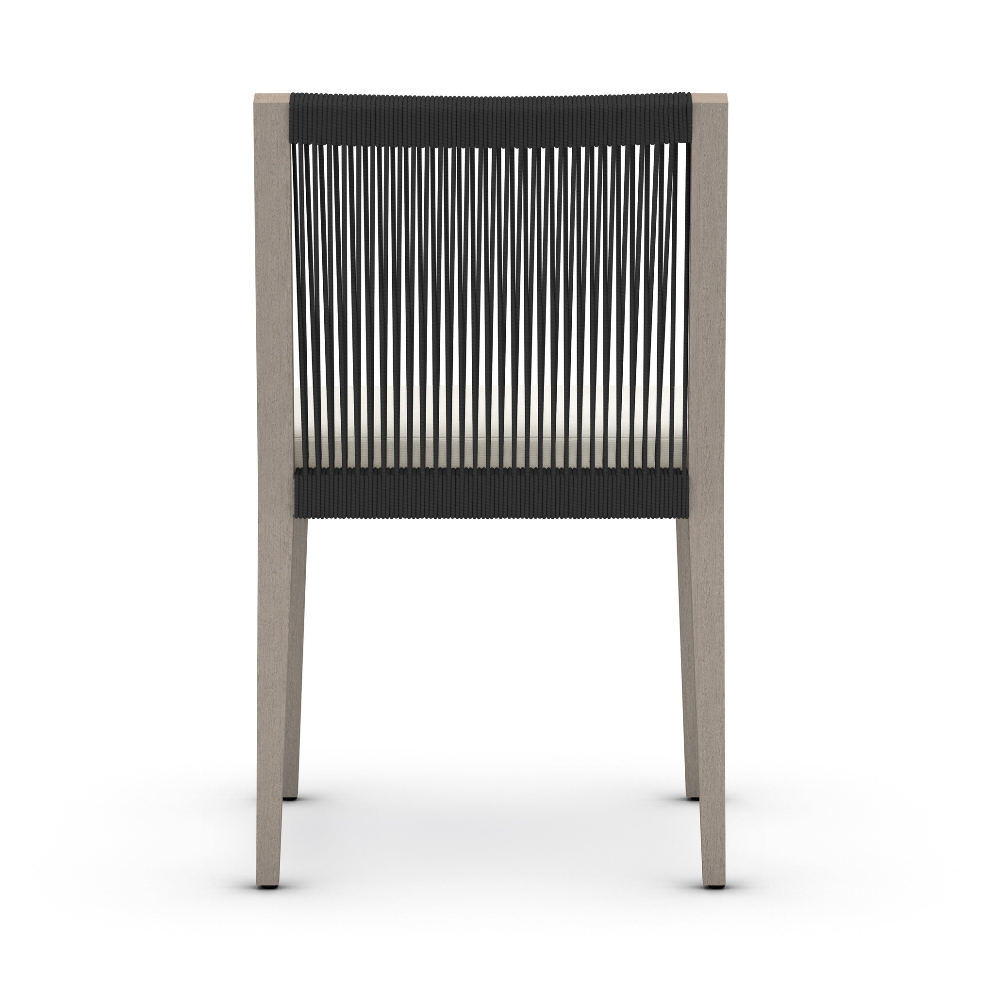 Sherwood Outdoor Dining Chair, Weathered Grey - Venao Ivory - Image 3