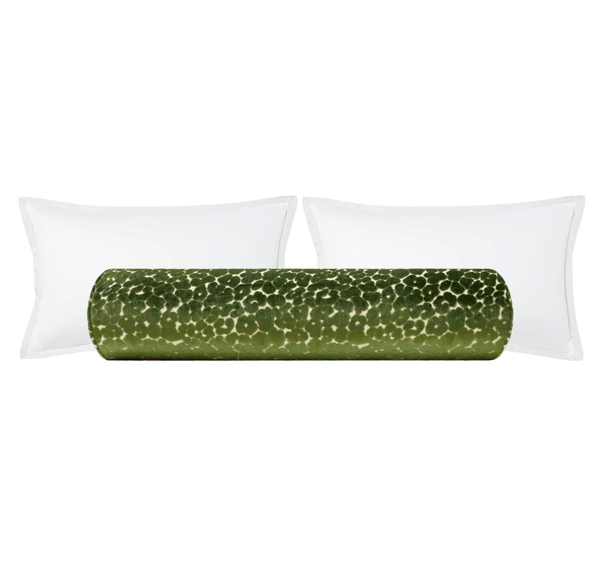 THE BOLSTER :: LEOPARD CUT VELVET // OLIVE - Sample 4" X 4" - Image 0