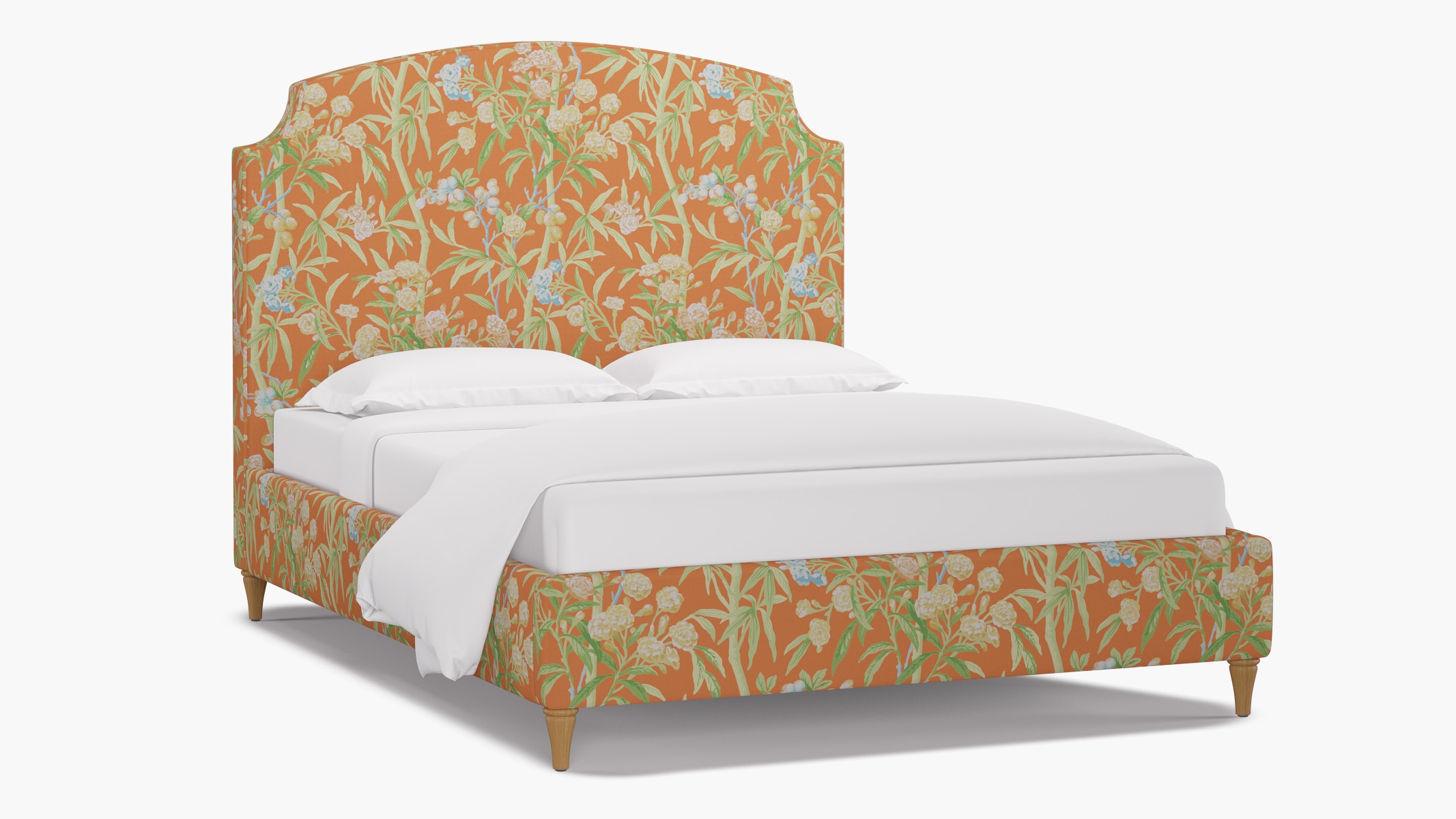 Cove Bed, Mandarin Lanai, Natural Decorative Tapered Leg, Twin - Image 1