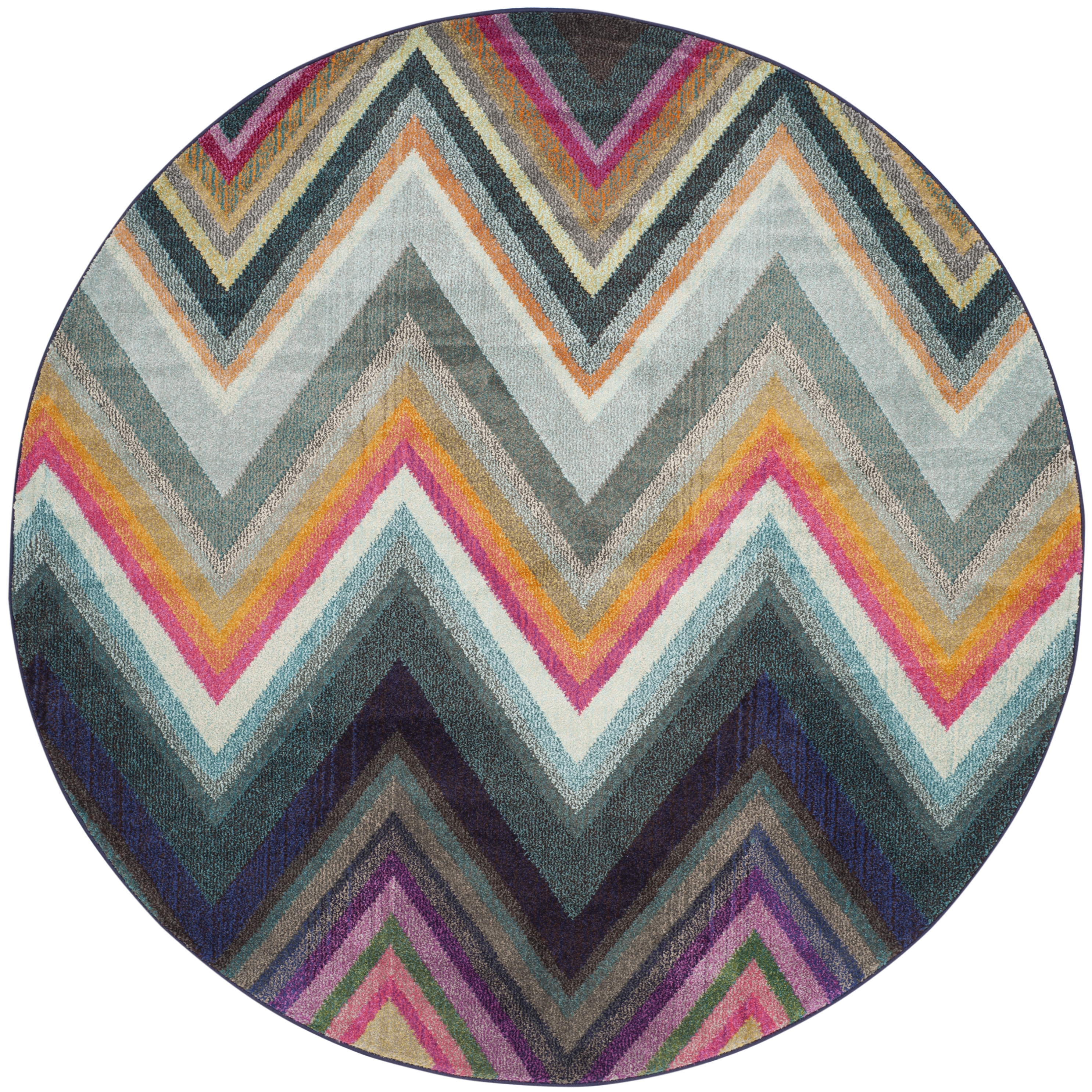 Arlo Home Woven Area Rug, MNC234F, Multi,  6' 7" X 6' 7" Round - Image 0
