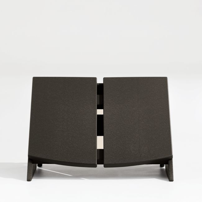 Paso Black Outdoor Adirondack Chair Ottoman by POLYWOOD® - Image 0