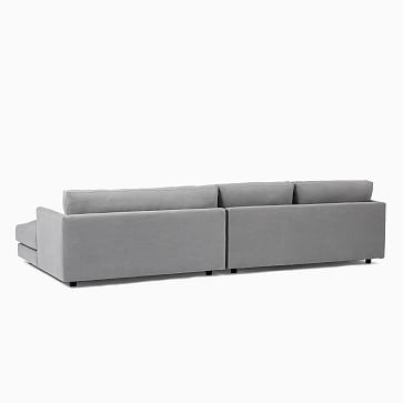 Haven Sectional Set 10: Right Arm Sofa, Left Arm Double Wide Chaise, Trillium, Performance Coastal Linen, Anchor Gray, Concealed Supports - Image 3