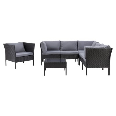 Parksville L-Shaped Patio 7Pc Sectional Set With Chair - Image 0