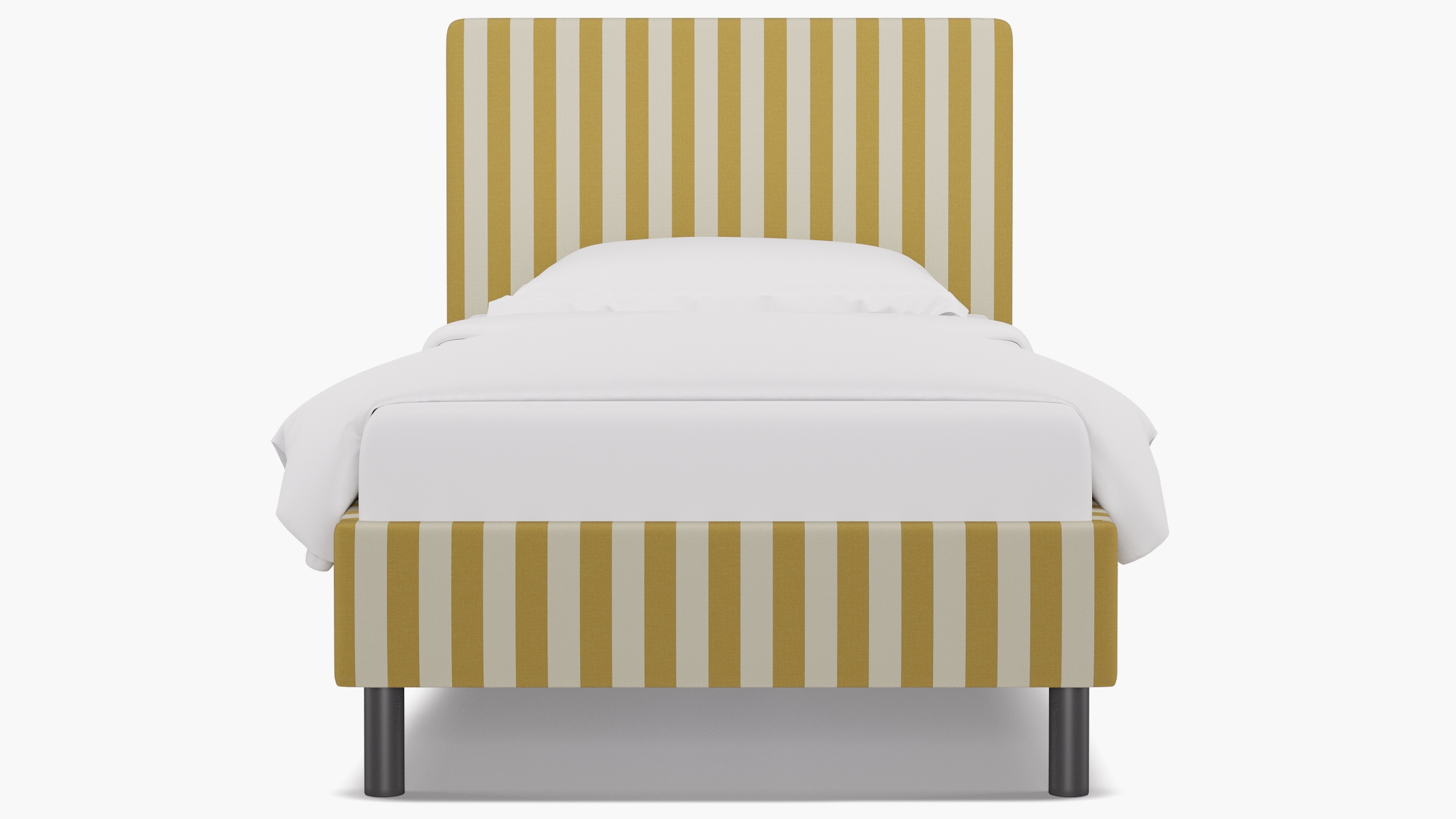Tailored Platform Bed, Citrine Cabana Stripe, Twin - Image 0