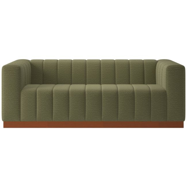 Forte 81" Coverlet Hunter Sofa with Walnut Base - Image 0