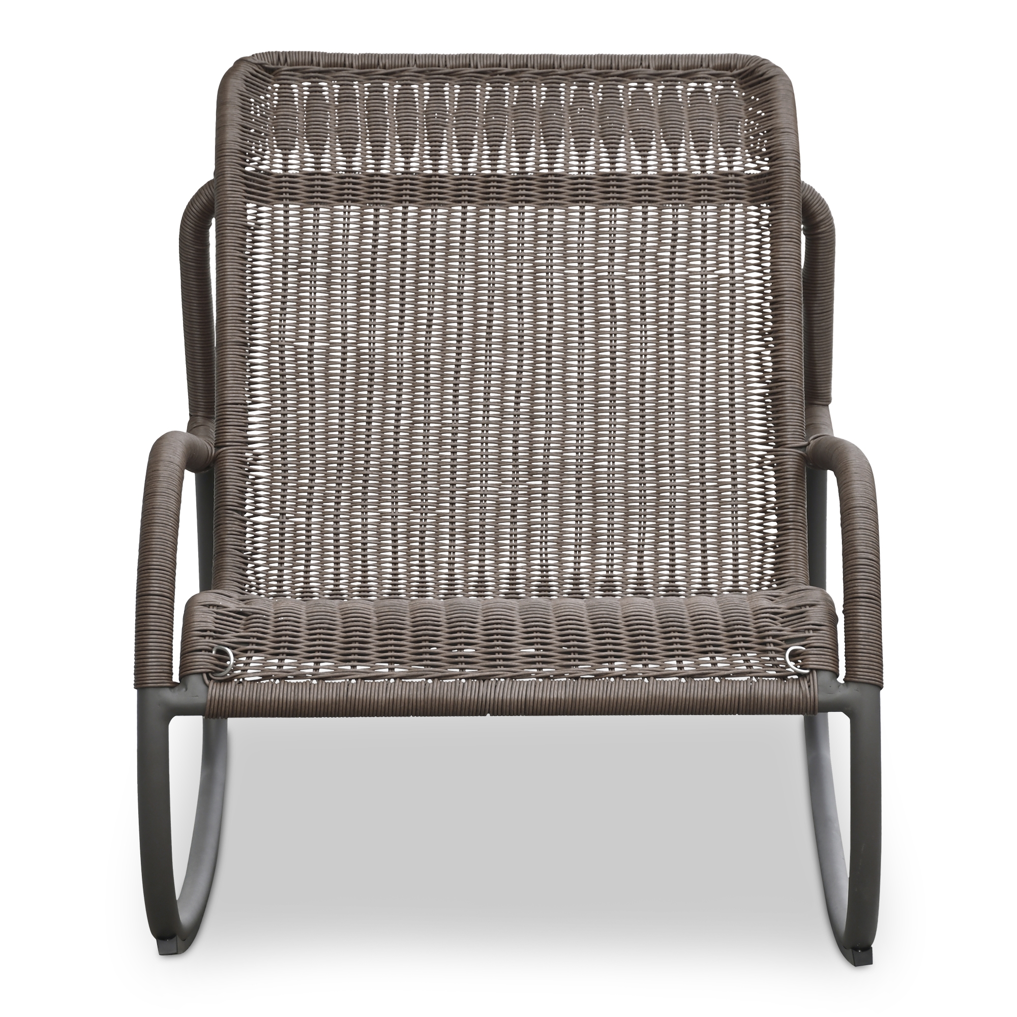 Lyra Outdoor Rocking Chair Brown - Image 3