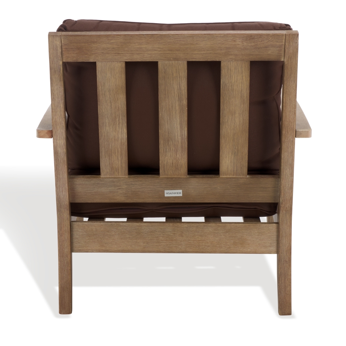 Martinique Wood Patio Armchair - Natural/Dark Brown - Image 6