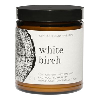 White Birch Scented Jar Candle - Image 0