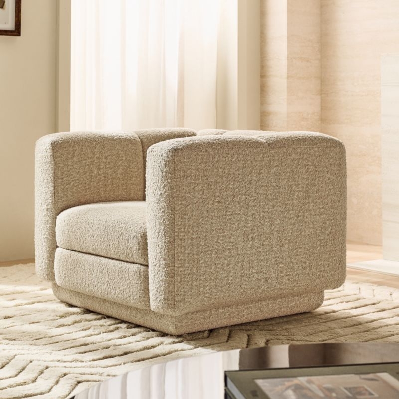 Yarrow Swivel Chair Lisbon Rose Brown - Image 3