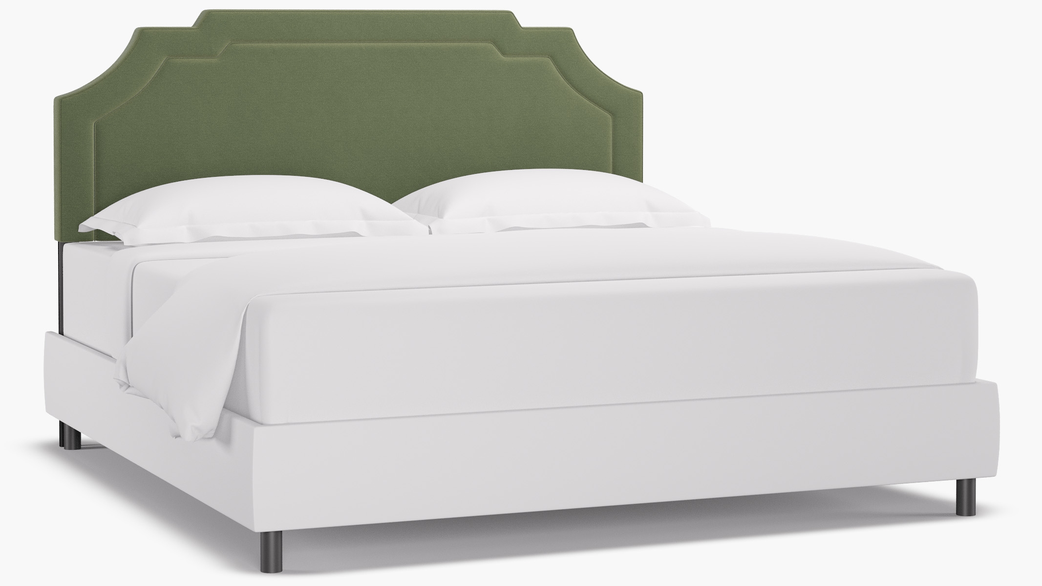 Art Deco Headboard, Vert Classic Velvet, King - Image 0