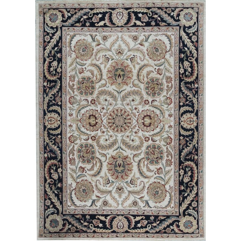 Bokara Rug Co., Inc. Sultanabad Hand-Knotted High-Quality Ivory/Black/Rust/Beige Area Rug - Image 0