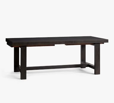 Reed Extending Dining Table, Warm Black, 83" - 115"L - Image 2