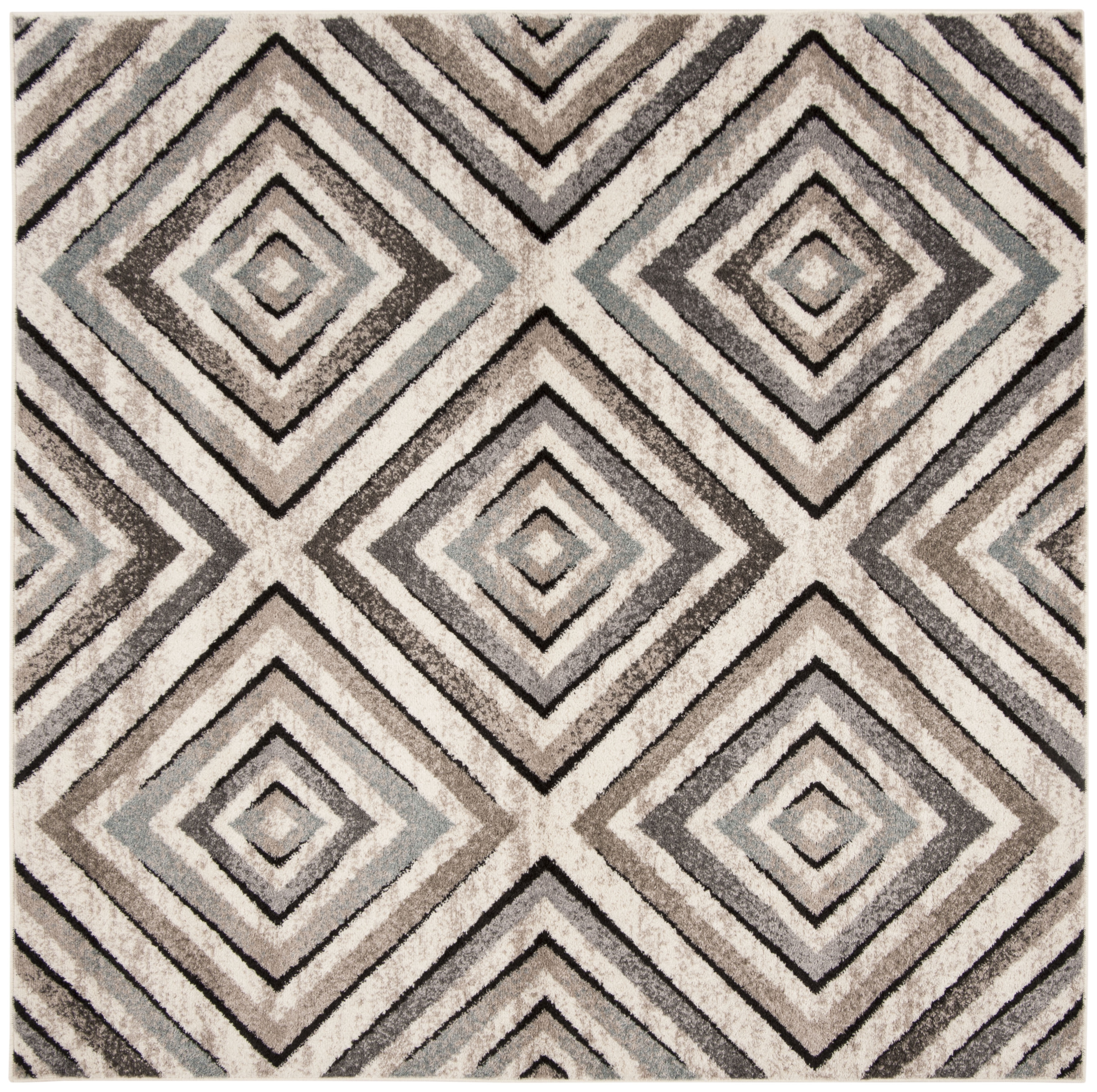 Arlo Home Woven Area Rug, AMS109A, Cream/Beige,  6' 7" X 6' 7" Square - Image 0