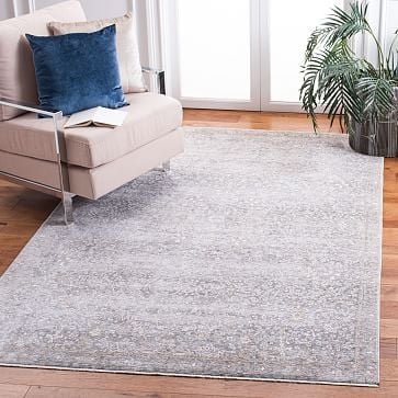 Dotted Stripes Rug, 2.5x4Gray/Beige - Image 1