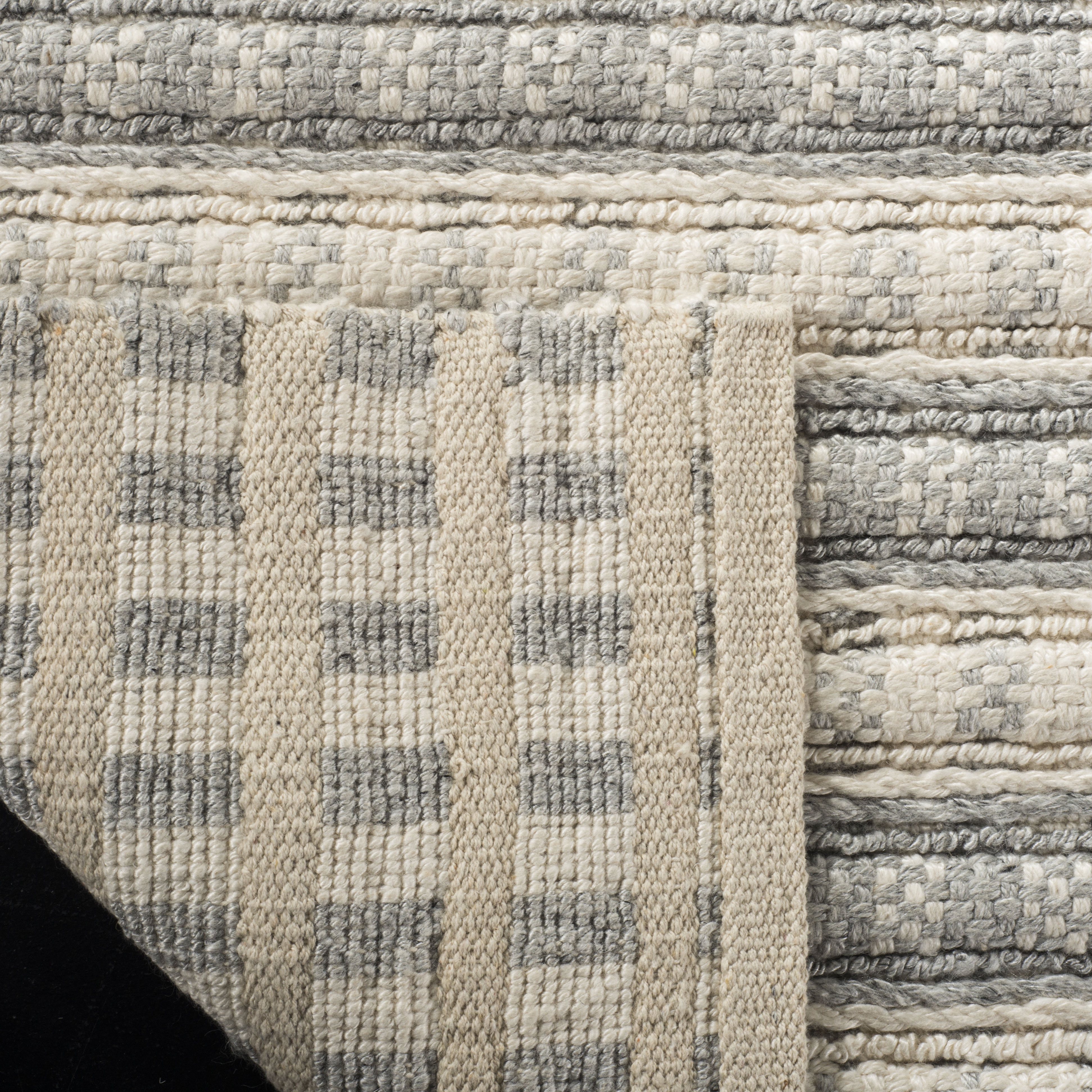 Arlo Home Hand Woven Area Rug, NAT403A, Grey/Ivory,  8' X 10' - Image 2