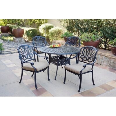 Bui 5 Piece Dining Set with Cushions - Image 0