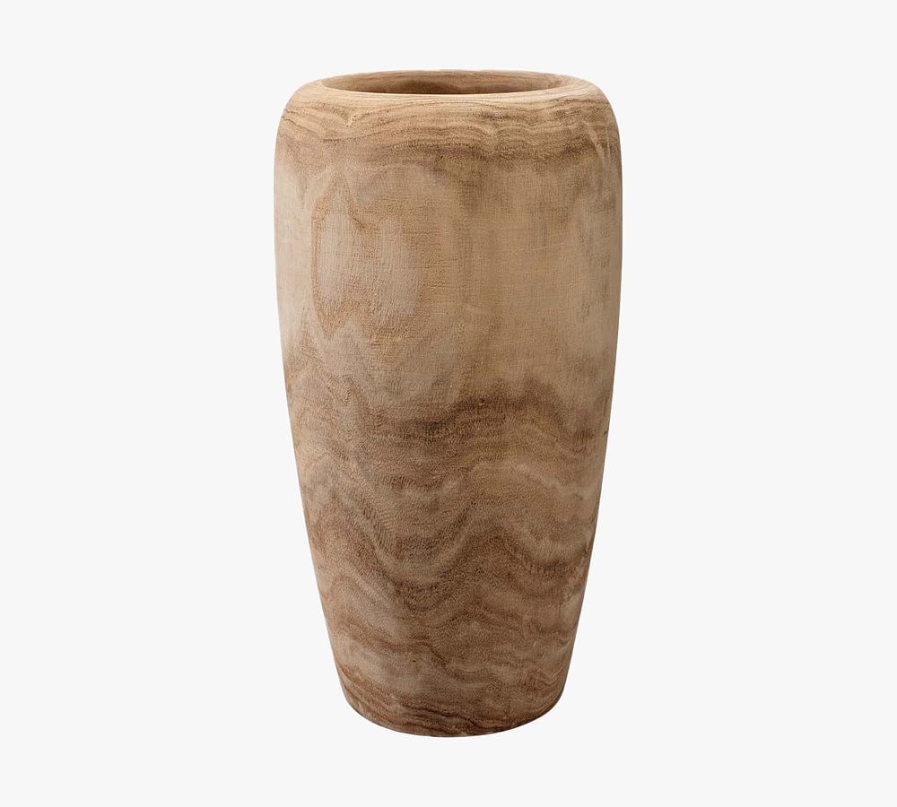Aisley Wood Vase, 17"H - Image 0