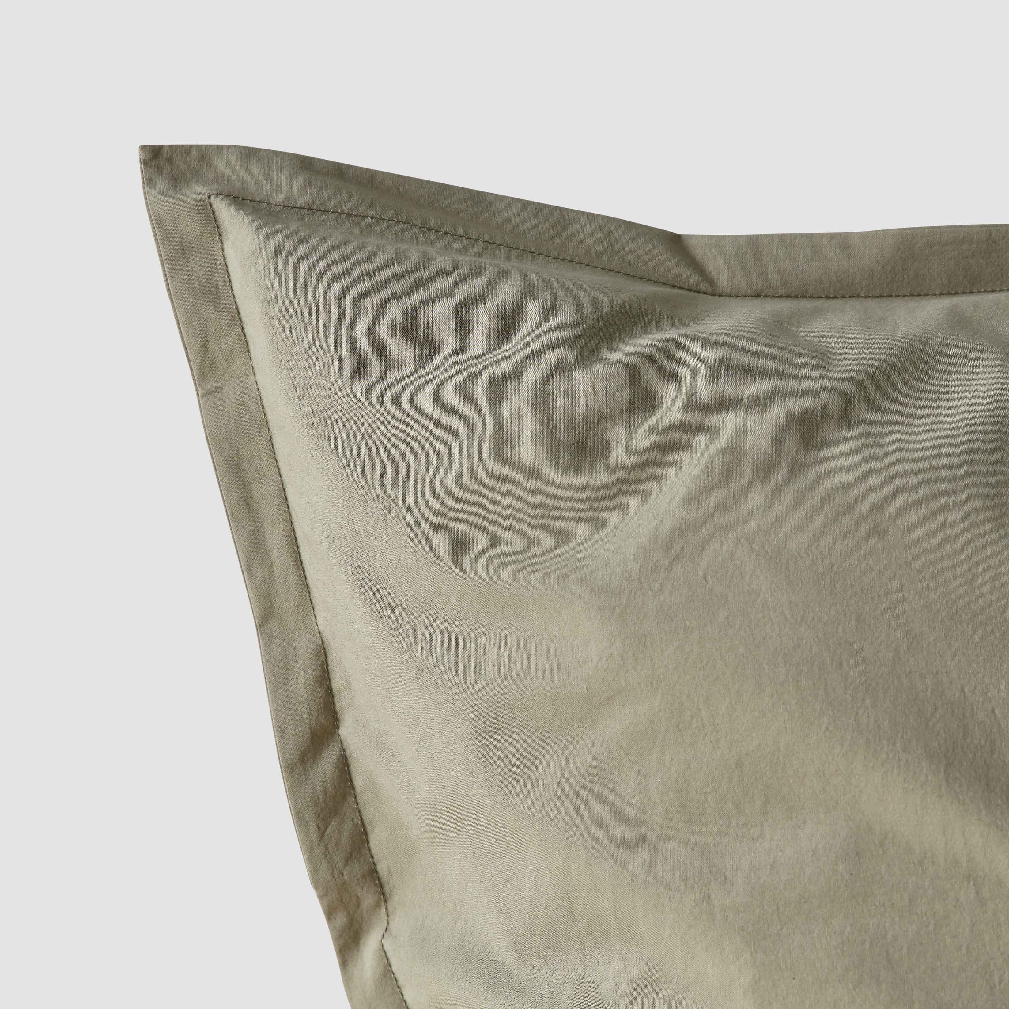 The Citizenry Organic Stonewashed Percale Euro Shams | White - Image 10