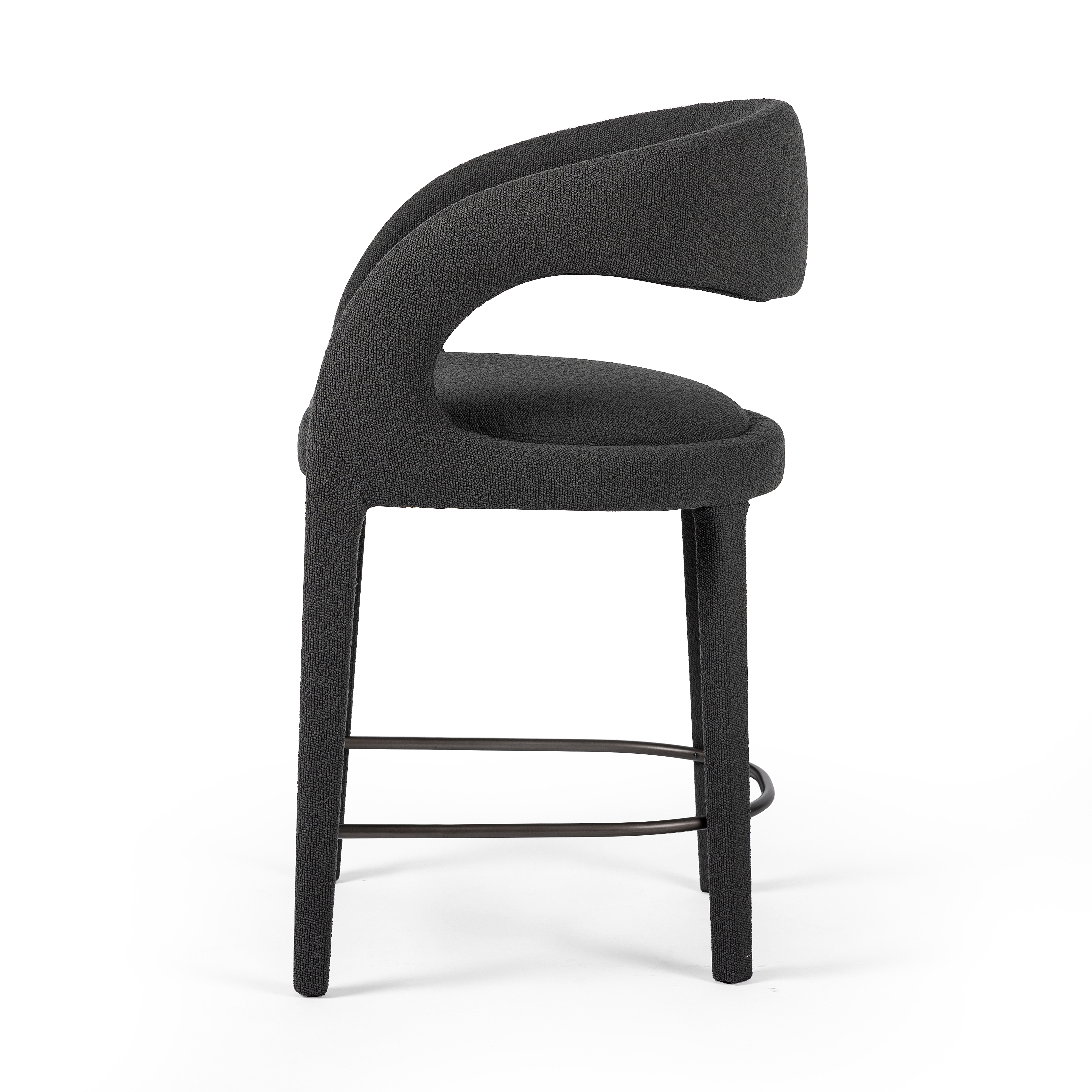 Hawkins Bar + Counter Stool - FIQA Boucle Charcoal - Image 6