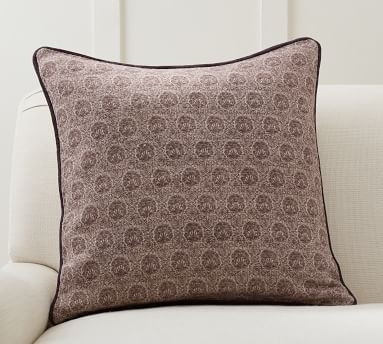 Leah Printed Pillow Cover, 22 x 22", Sage Gray - Image 1