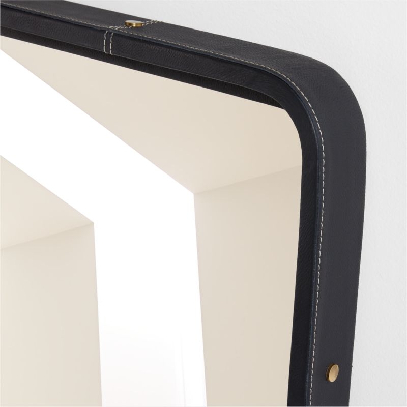 Shinola Runwell Black Leather Mirror - Image 2